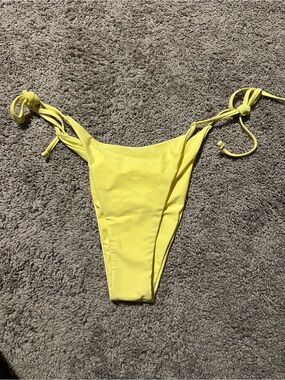 SHEIN Yellow Tie-Side Bikini Bottom
